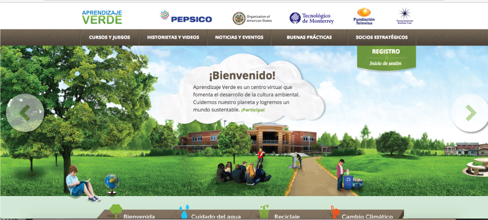 Portada Plataforma Educativa Tecnologico de Monterrey para el Ciudado Ambiental